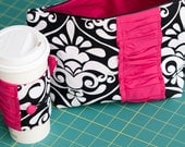 Make-Up Bag and Coffee Cozy in Damask