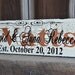 Personalized Wedding Sign Hand Painted