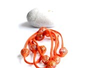 knitted necklace ZIngaro, orange