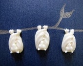Little Bali Bat Carved Bone Flatbacked Bead