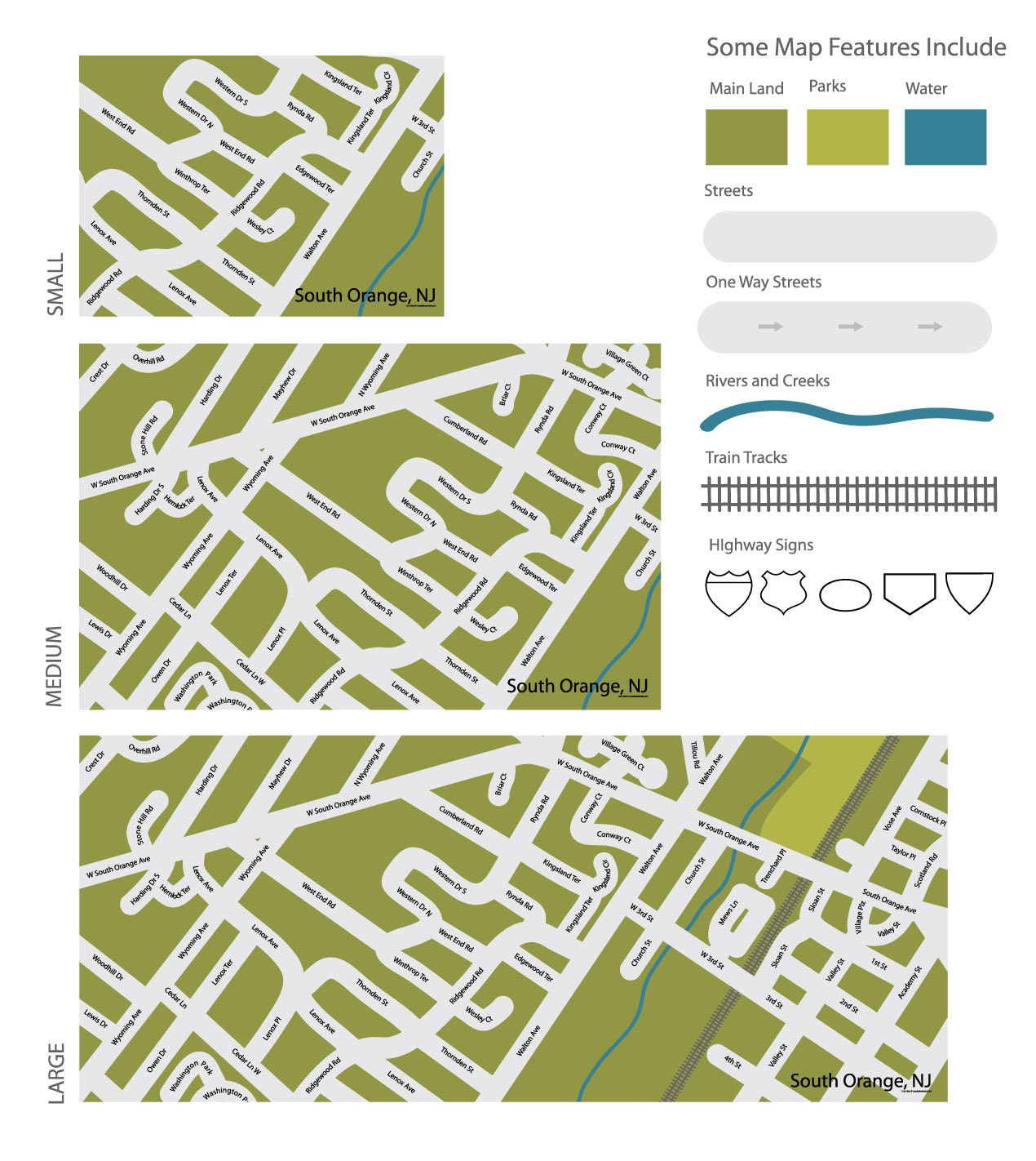 I am Here - Your neighborhood custom map play mat - MEDIUM