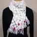 White with Flowers Scarf