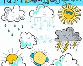 INSTANT DOWNLOAD Weather Friends Digital Clip Art