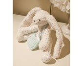 FREE SHIPPING Plush Toy - Vintage Inspired Bunny  (children gift, baby gift, special occasion gift, art doll)