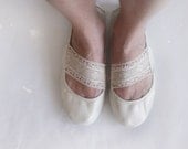 Leather and Lace - Handmade Leather Ballet flats - CUSTOM FIT
