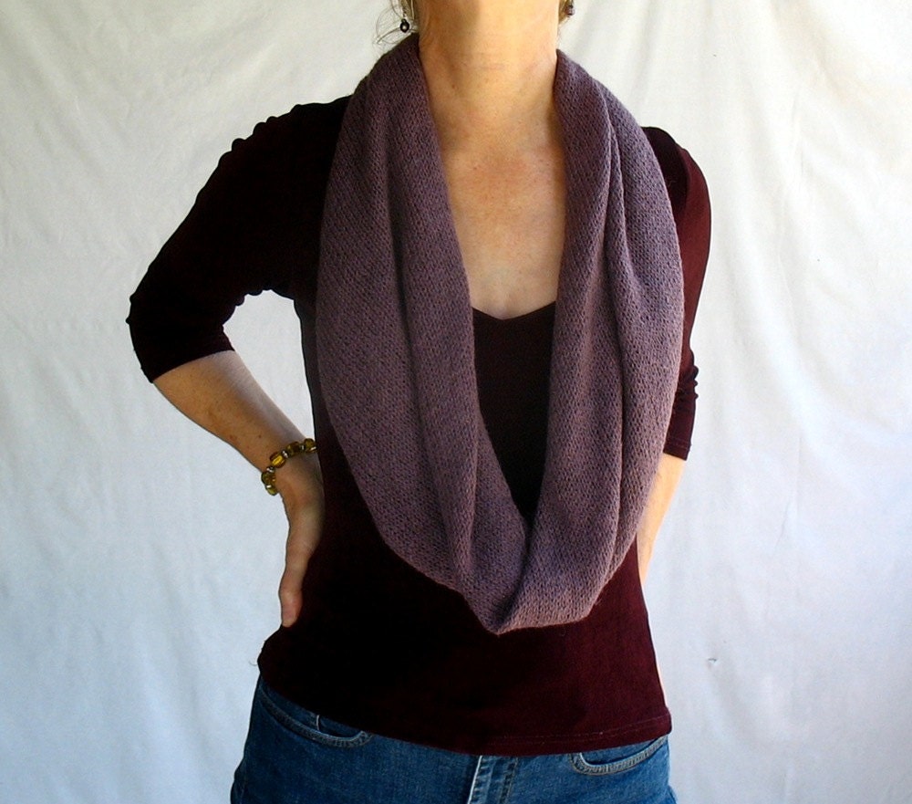 alpaca wrap scarf cowl hoody in dusty lilac