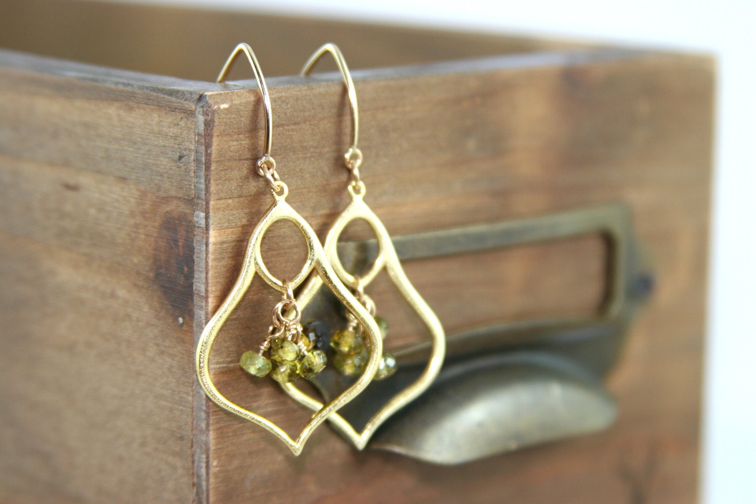 Moroccan Inspired Earrings with Apatite