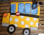 School Bus door sign for teachers - personalized classroom door sign