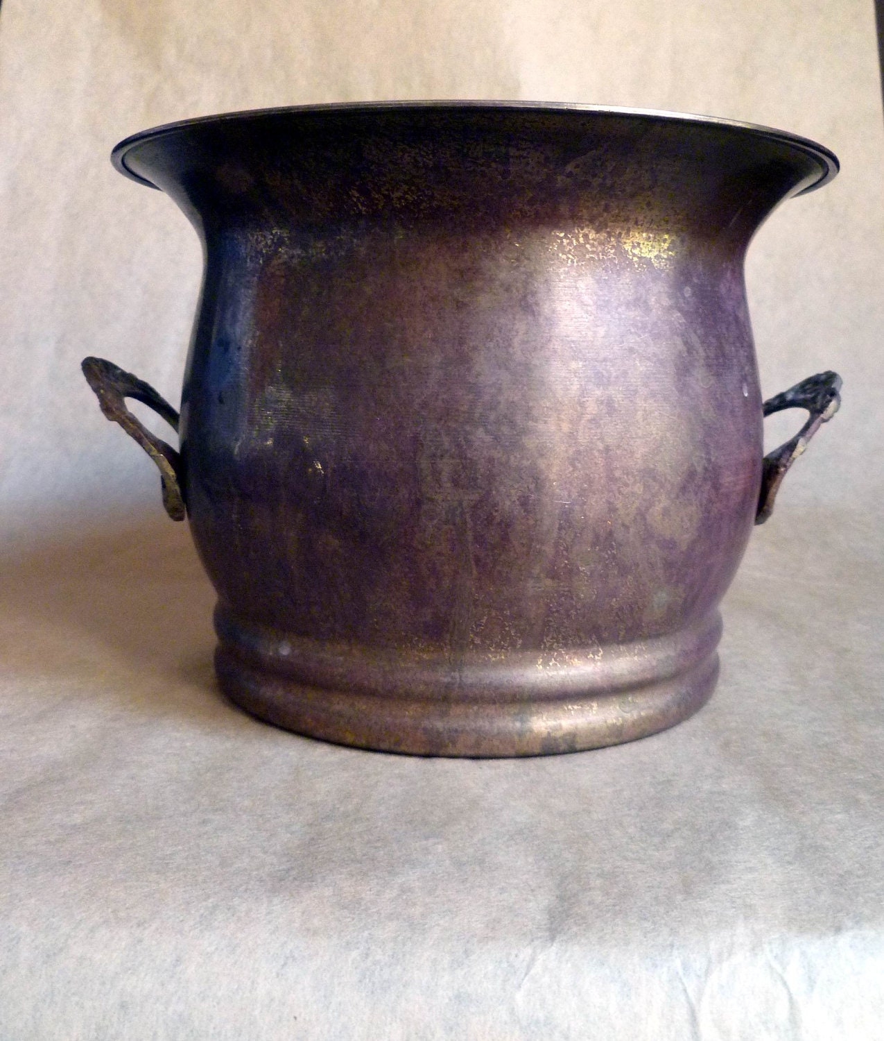 hammered BRASS Cache Pot, made in India