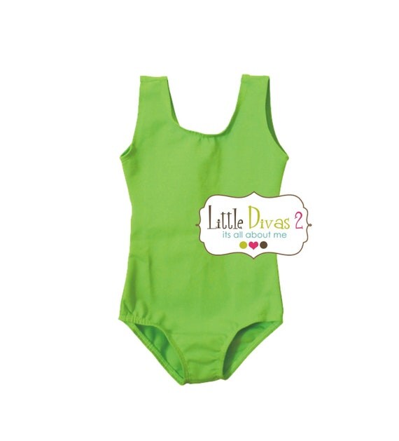 CHILD Lime Green Tank Leotard by LittleDivas2 on Etsy