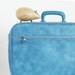 Little Baby Blue Suitcase Vintage Vinyl Sears Overnight Bag Travel Case Carry On Vegan Periwinkle Autumn Fall Eveteam
