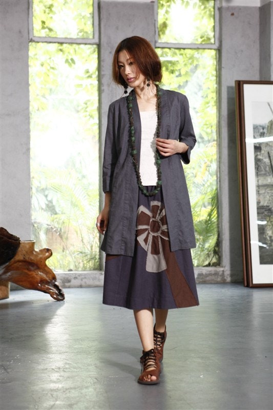 Run away/women/clothing/long coat/long sleeves/concise/jacket/blouse/5 colors/custom made