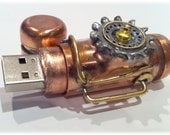 Steampunk 16GB USB Flash Drive Model 361 in a Tin Box, Double Indicator Lights