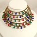 Vintage Art Deco Statement Necklace Bib 1930s Runway Chrstmas Lights