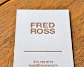 Custom Letterpress Business Cards