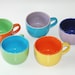 Gibson Child's Tea Cups and Saucers - Bright Colors, Tea Party