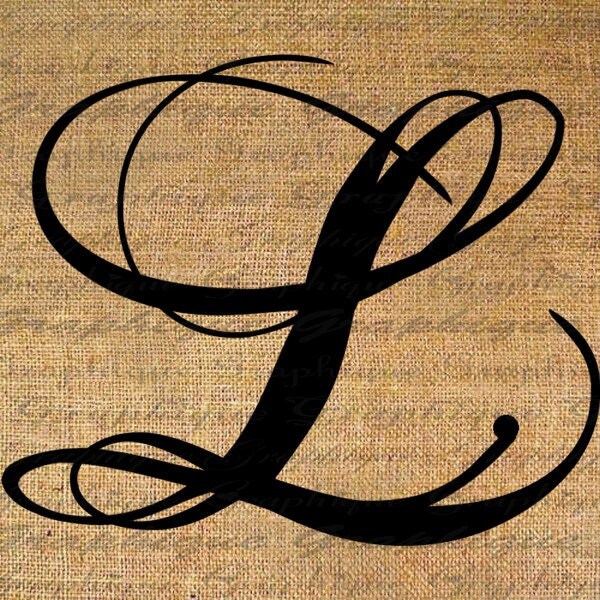Monogram Initial Letter L Digital Collage Sheet By Graphique