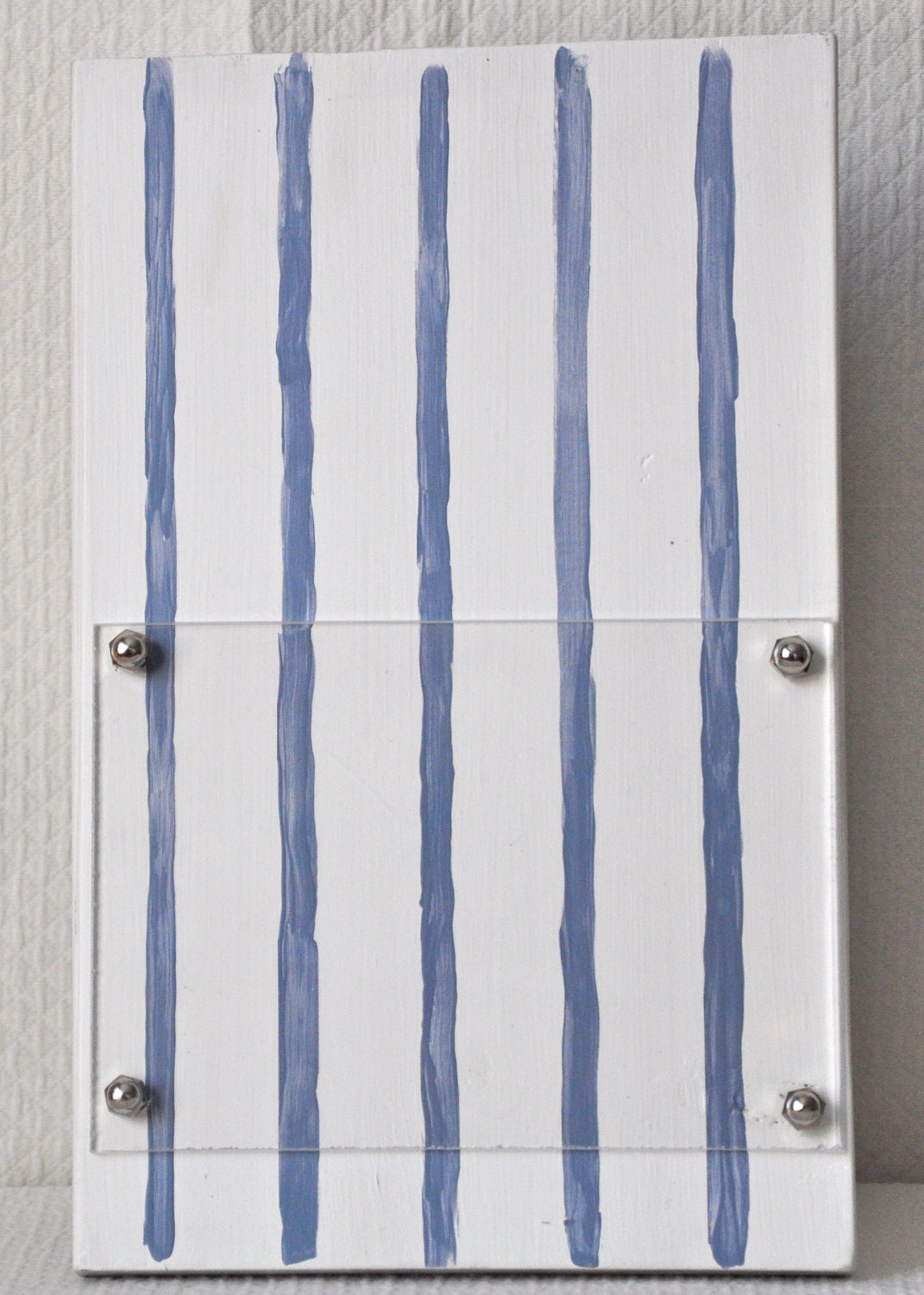 Periwinkle Reclaimed Wood Plank Picture Frame - with Acrylic Front