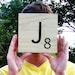 Giant Scrabble tile Wooden Letter - 1 tile