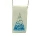 Geometric Jewelry - Blue and White Glass Pool Porcelain Pendant Necklace