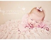 Sweet Blush Ruffled Blanket/Photo Prop 50x38 SUPER LARGE