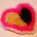Needle Felted Heart Brooch