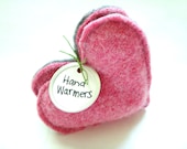 Heart Hand Warmers PINK Hearts for Breast Cancer Awareness Gift Handwarmers by WormeWoole - WormeWoole