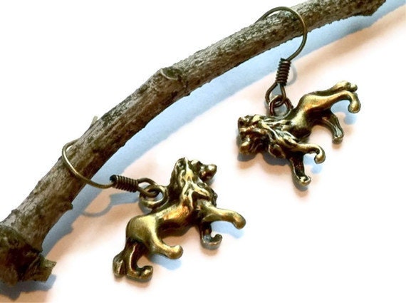 Bronze Lion Earrings