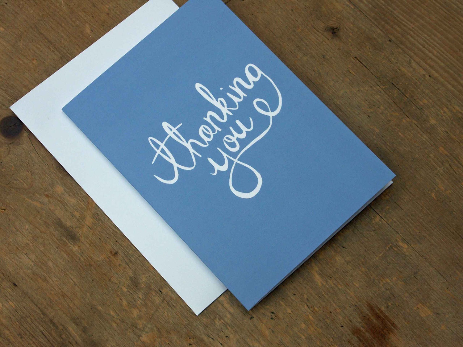 Thanking You card (blue)