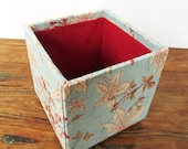 Fabric Wrapped Pencil Cup / Pencil Box, Craft Organizer for the Office, Studio, or Dorm