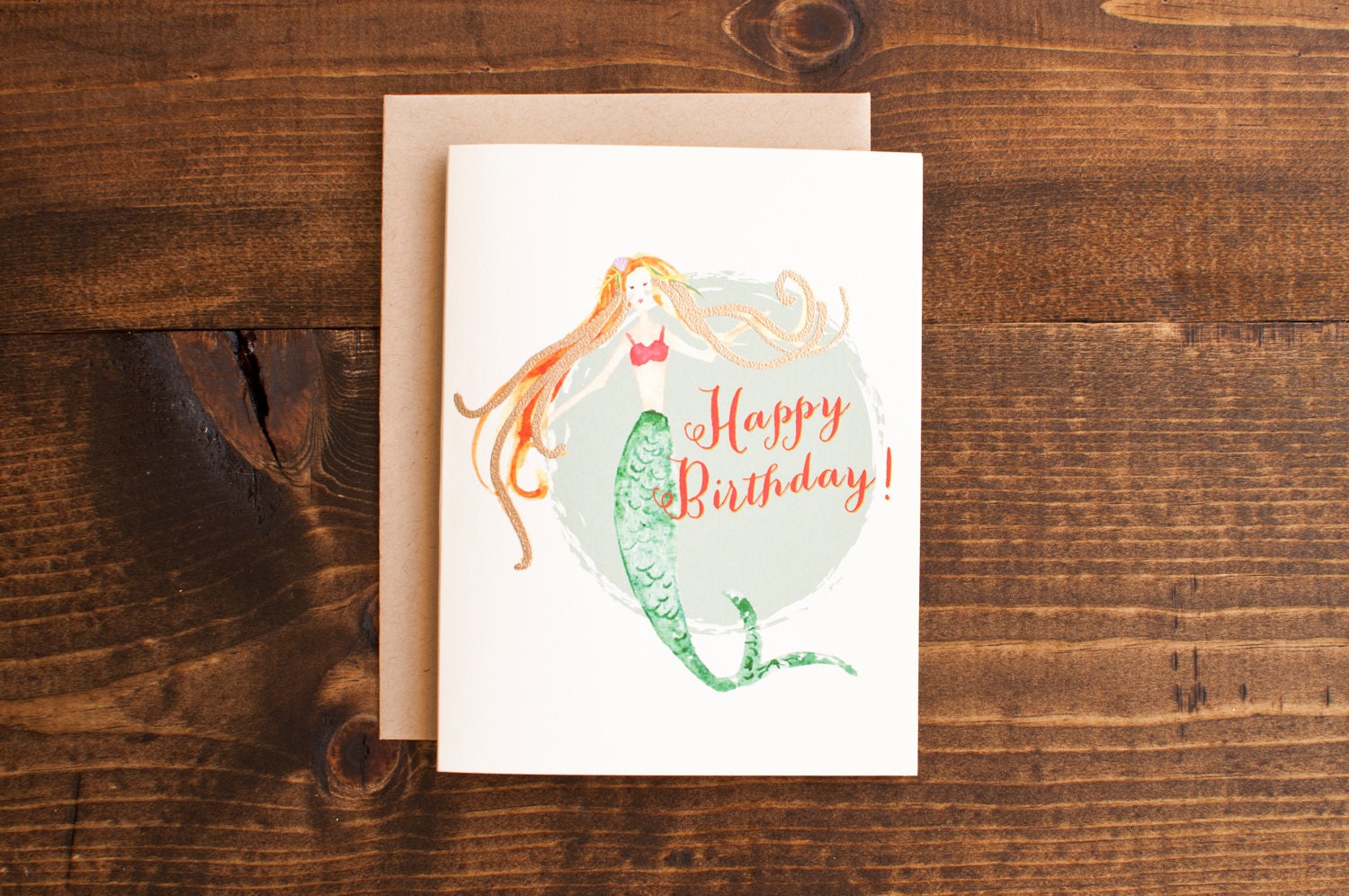 Birthday mermaid card