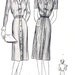1940s Misses Tailored Day Dress Vintage Sewing Pattern Butterick 2346 Bust 38" uncut