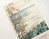 Seaside Malibu Beach Greeting Card Collage of Paradise Cove on Fabriano Italian Stationery