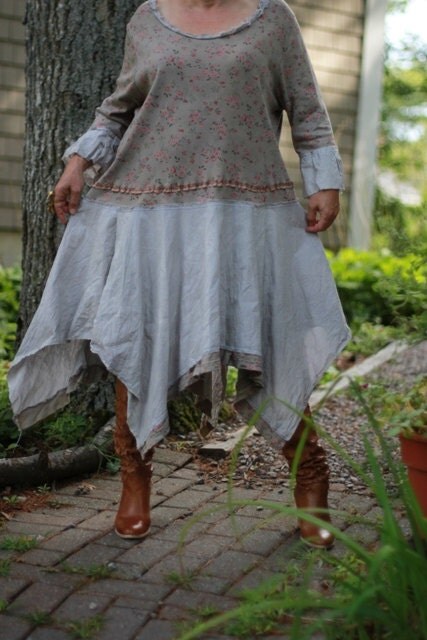 Upcycled / Flower Pot / Dress / Oversized / hand-dyed / One of a kind by Europeninboston