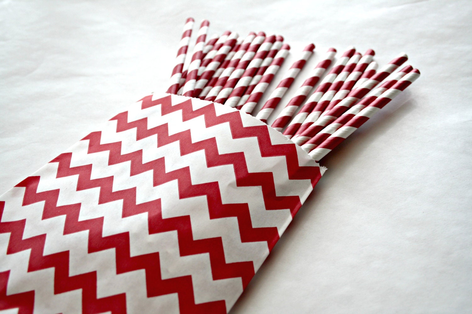 red chevron favor bags ... 25 paper treat bags ... choose your color Il_570xn