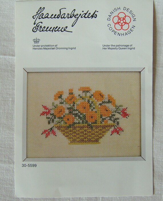 Vintage Danish cross stitch kit from Company by Soemme on Etsy