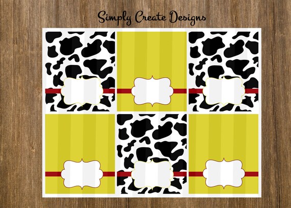 Cowgirl Food Labels 8.5x11 Jpeg DIGITAL File Il_570xn