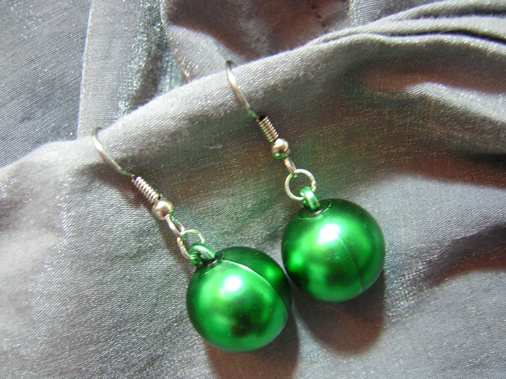 Christmas Ornament Earrings - Your Choice of Color - Handmade by Rewondered D225E-55514