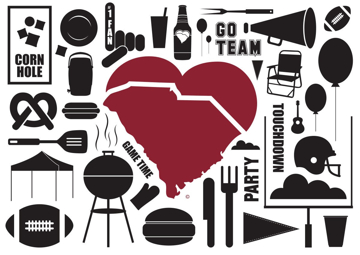 I Love South Carolina - Tailgate note cards