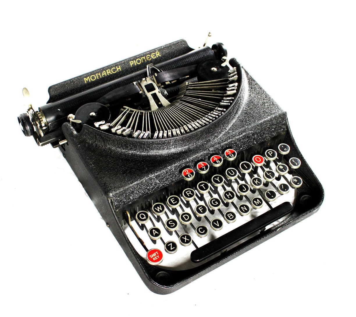 Remington Monarch Pioneer Manual Typewriter Red and Black Keys