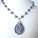 blue necklace, denim blue sodalite necklace, gemstone necklace, april trends, boho chic, spring fashion, ooak,