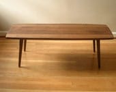 Modern coffee table in solid black walnut