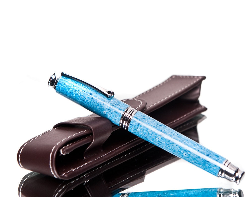 Fountain Pen - Blue Jean Lapis gift for a writer or present for writing collector