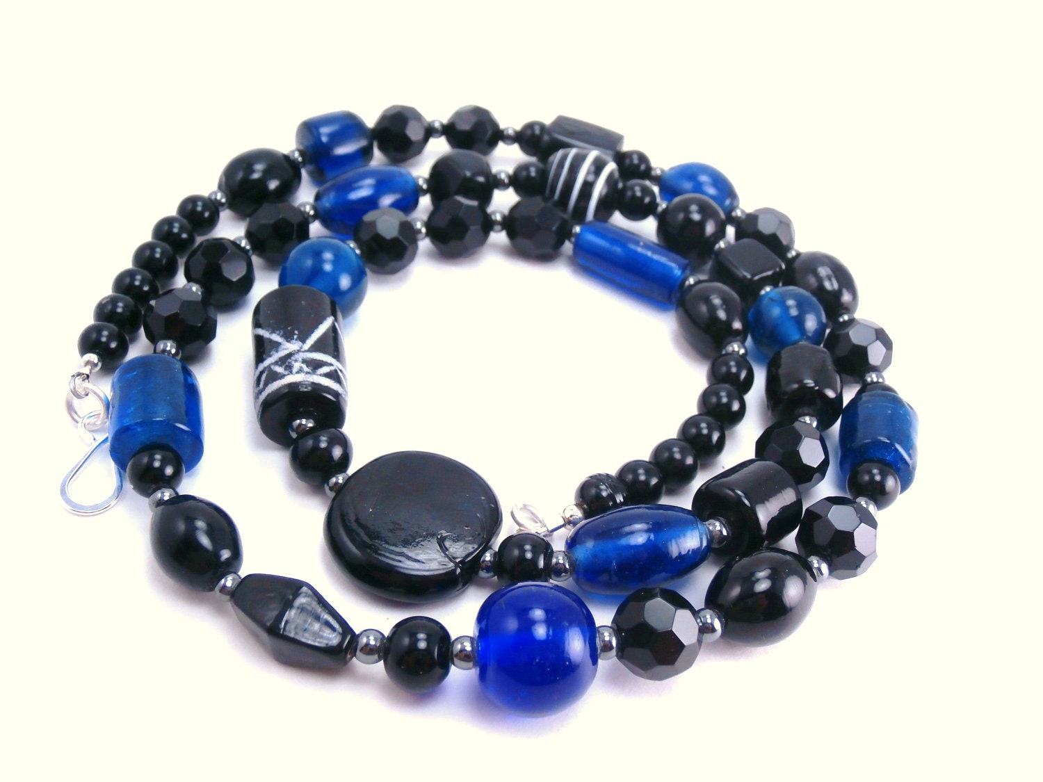 Long Black Necklace Blue Statement Glass Chunky Fashion Trends Summer Fashion Trends