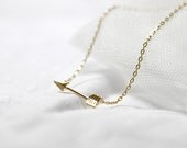 Tiny Piercing Arrow Necklace- S2276-2
