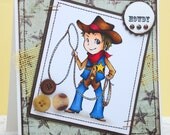 OOAK Handmade Card - Yee-haw - Cowboy  card