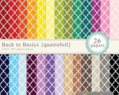 40% OFF SALE -Quatrefoil digital paper 12x12, digital scrapbooking paper, royalty free commercial use -quatrefoil- Instant Download Il_170x135