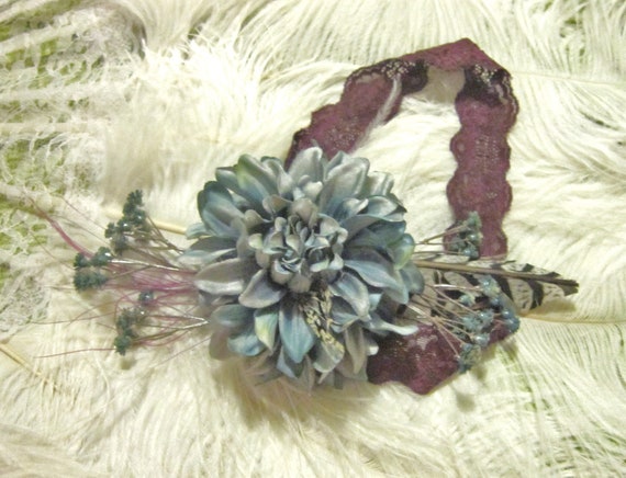 SALE Moon Glow Vintage Inspired Lace Headband Dance Headdress Petals To Metal Collection
