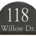 Address Plaque ARCH / CARVED STONE / Sign / Marker / Slate / House  Home Number Column Mailbox