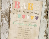 baby shower invitations gender neutral baby shower invite, shabby chic style, DIY PRINTABLE (item 1443)